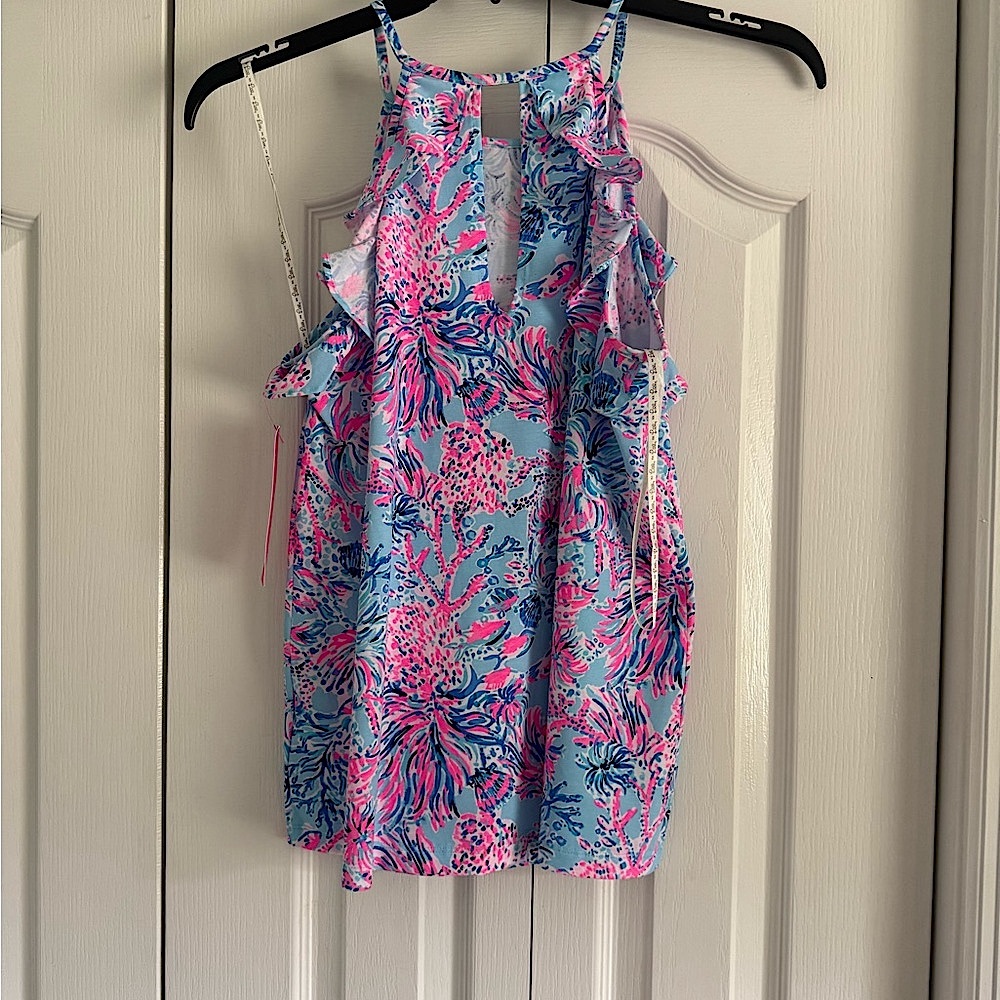 Lilly Pulitzer Billie Tank Top In Celestial Blue Seek and Sea - Picture 4 of 6